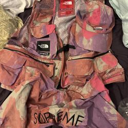 Supreme Northface Vest & Hat Set