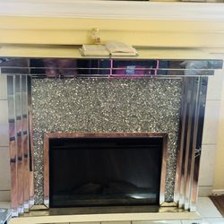 Fire Place Mirror And 2 Lamps