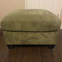 Green Velvet Ottoman