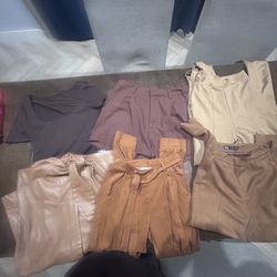 Cleaning Out Closet Brown Clothes