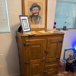Ice King Ice Box Cabinet Antique 