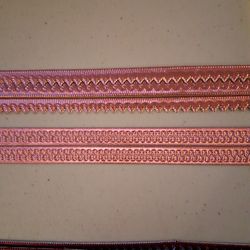 2 Pink Dresden Trims
