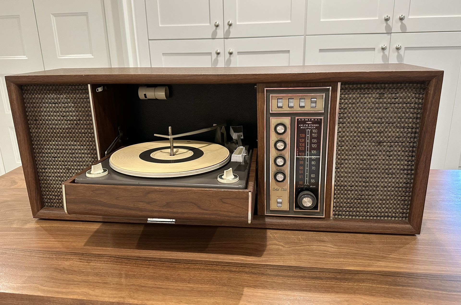 MCM Vintage Admiral Multiplex Stereo with Flip Down Record Player