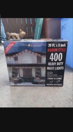 Christmas lights 20ft x 8inch Ribbon 400 Heavy Duty Multi Lights Vintage Box7