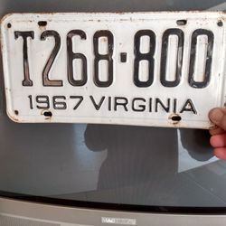 1967 Virginia Classic Vantage , Plate,, 