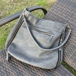 big gray purse