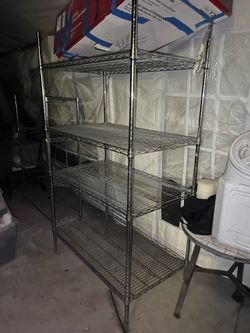 chrome wire shelving unit metal shelfs  big size