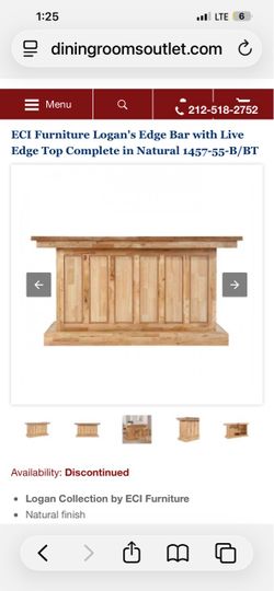 Logan’s edge natural wood bar