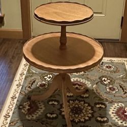 Vintage Small 2 Tiered Display Table Side Table