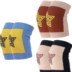 Baby Knee Pads for Crawling Babies Anti-Slip Protectors Infants Leg Warmers Toddlers Kneepads Unisex (3 Pairs)


