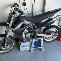 2001 Kawasaki Kx 100 Black On Black  Green Sticker 