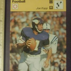 1979 Sportscaster Joe Kapp Minnesota Vikings Quarterback Sport Photo Large Oversized Football Card HTF Collectible Vintage Italy NFL