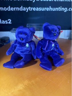 Ty Beanie Babies Princess Diana Purple Bears w/ Tags – Matching Pair