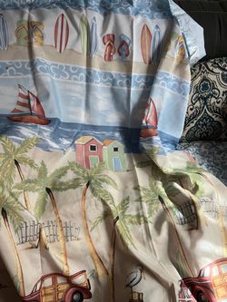 Summer shower curtain curtains was hooks