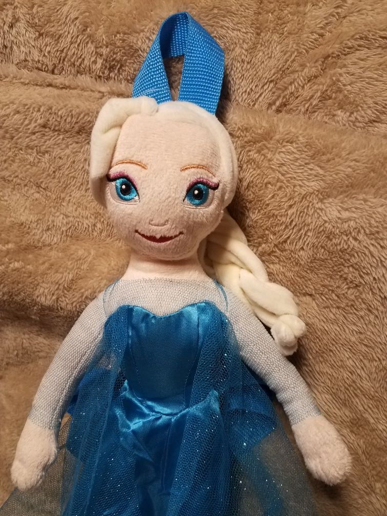 Frozen Elsa plush doll Disney backpack