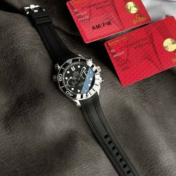 Omega Seamaster 300 Master Co-Axial Chronograph Black Dial Watch