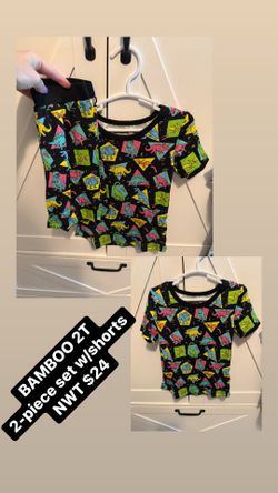 BAMBOO 2-piece set with shorts Retro Dino 3 Toddler