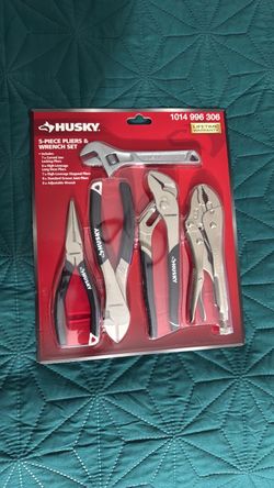 husky 5-piece pliers & wrench set