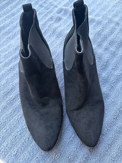 Black Suede Chelsea Ankle Boots