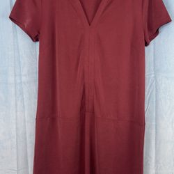 Tahari Purple Maroon Short Sleeve Dress - Size S