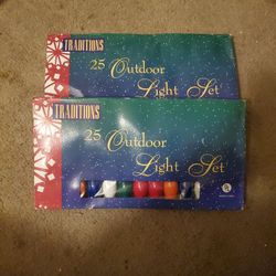(2) BoxEs Of (25) Outdoor Christmas Lights
