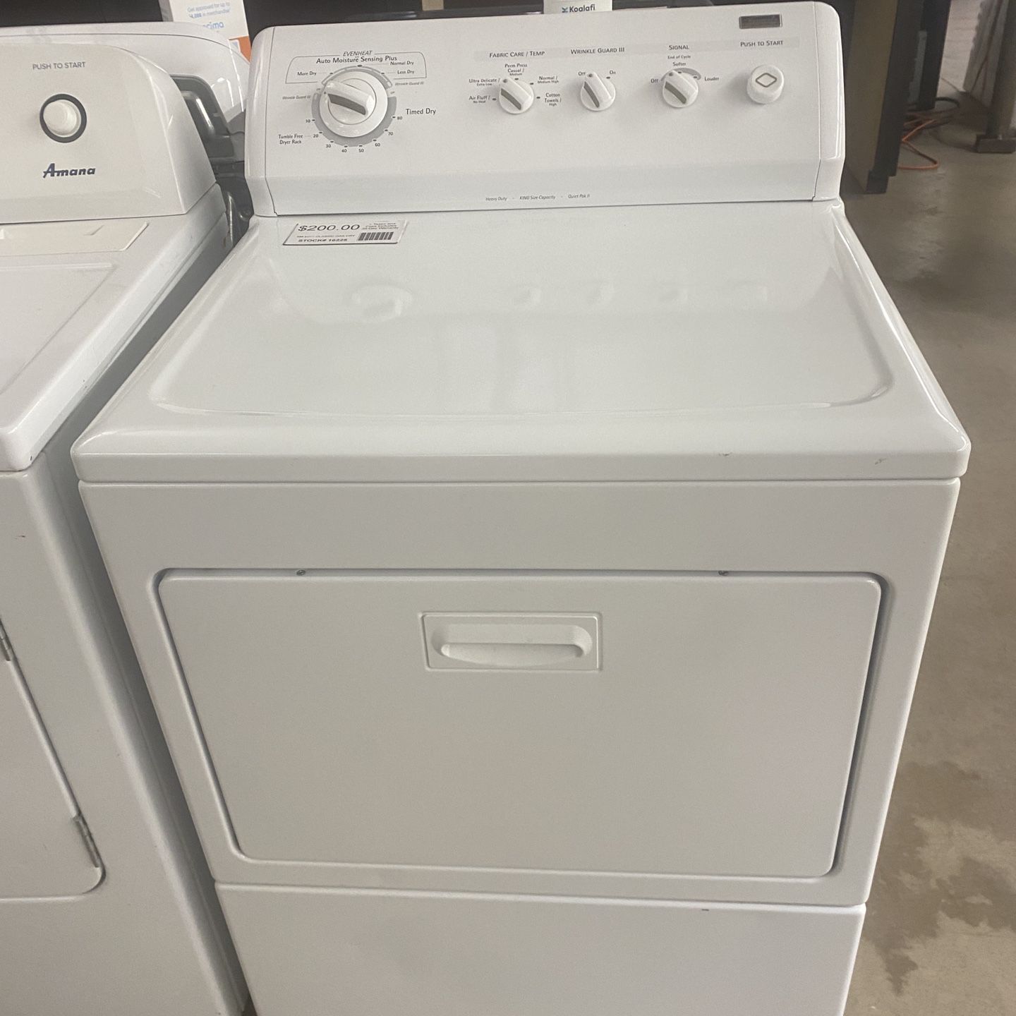 White Kenmore Classic Style Gas Dryer