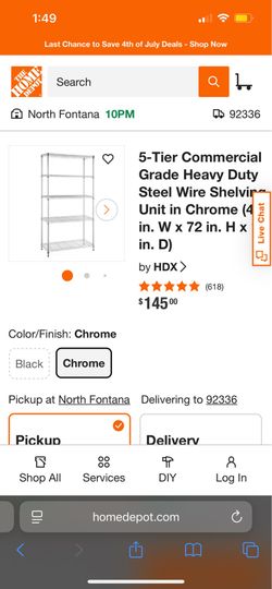 HDX 5-Tier Commercial Grade Steel Wire Shelving