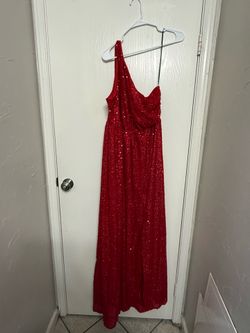 Red sequin gown
