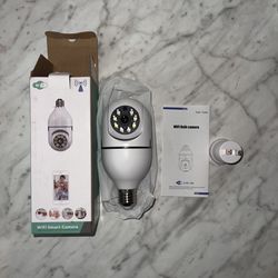 Dual-Light Wireless Bulb Camera, WiFi PTZ, Cloud/TF Storage/ 2-Way Audio