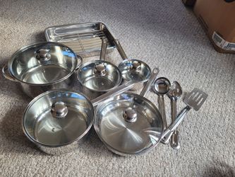 New stainless steel cookware set