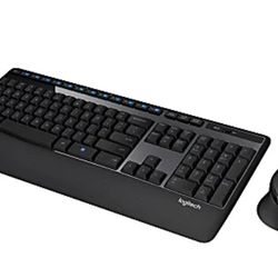 Logitech® MK345 Wireless Straight Full Size Keyboard & Right-Handed Optical Mouse, Black