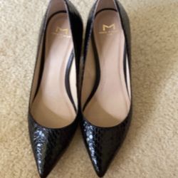 Marc Fisher - Black Leather/print Size 5M/36 