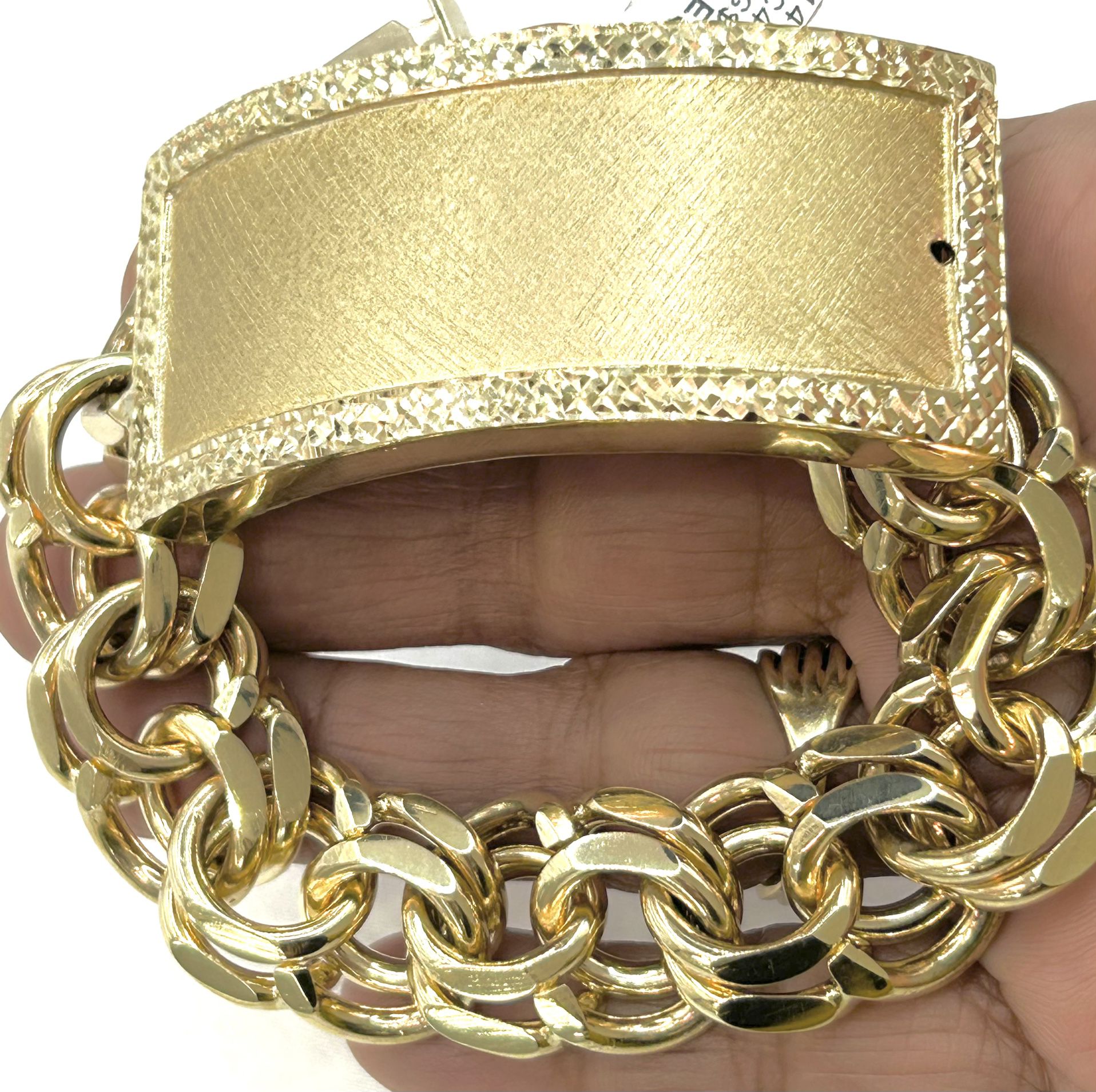 147.8 Gms 10KT YG Solid Chino Link Bracelet 