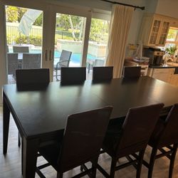 Luxury Bernhardt Dining Set - 8 Chairs Table Buffet Mirror - Designer Quality