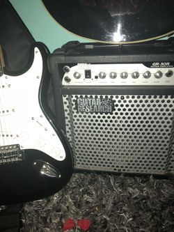 electric guitar and amp