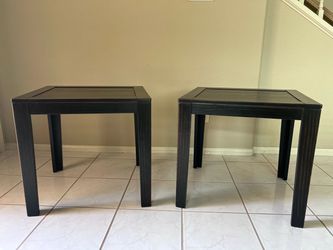 Set of 2 Black End Tables – $50