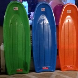 Three 48" Snow Sleds