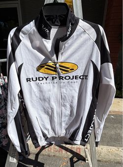 Bike long sleeve zip up RUDY size M white black