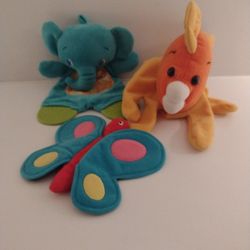 3 Plush, Colorful Baby Toys