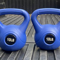 PAIR  OF  10  LB.  KETTLEBELLS 