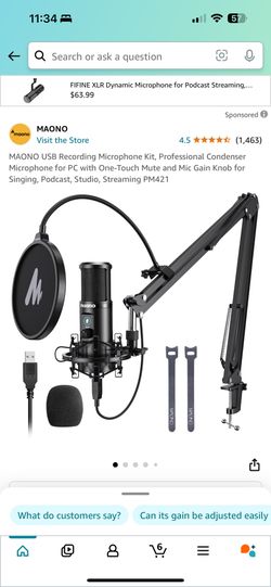 MAONO USB Recording Microphone Kit