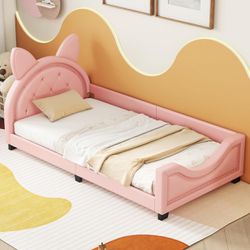 Bed with Headboard and Footboard, Kids (Twin Size 