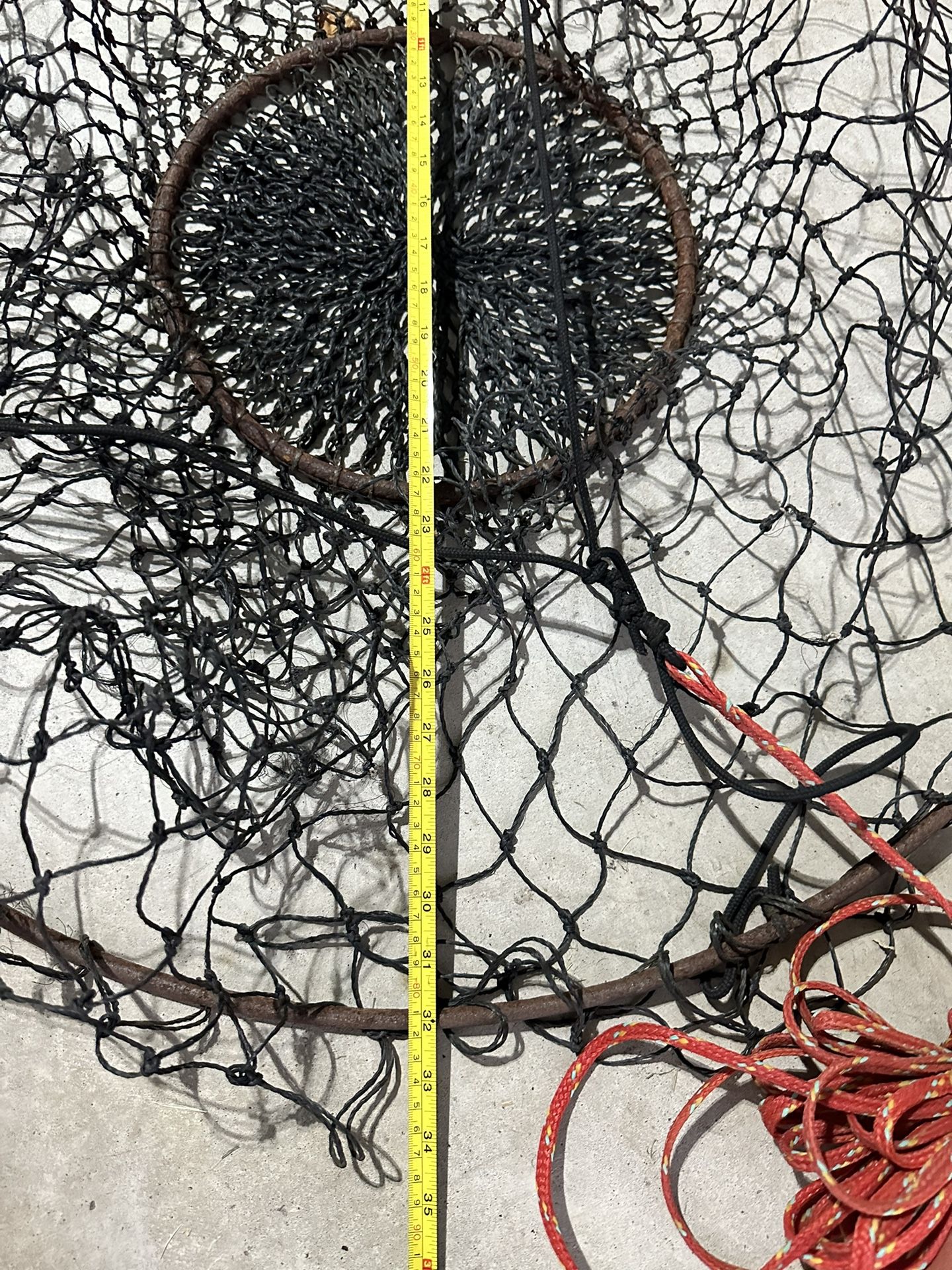 Fishing Hoop Net From Pier