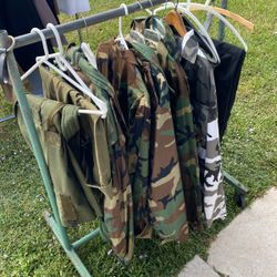 Military fatigue clothes $100 for all