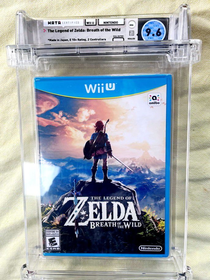 WATA 9.6 A+ The Legend of Zelda Breath of the Wild Nintendo Wii U Factory Sealed