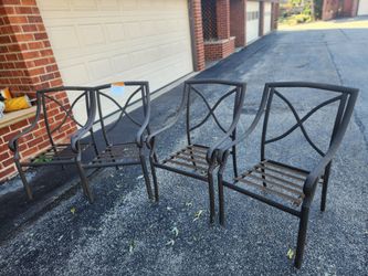 USED  4 CHAIRS NO CUSHIONS