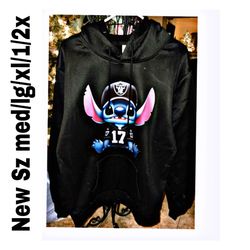 New Unisex Raiders Stitch Hoodie Sz On Pic