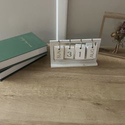 Secret Books, Calendar And Flower Decor
