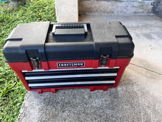 2 Craftsman Toolboxes-plastic and metal, full with Assorted Tools