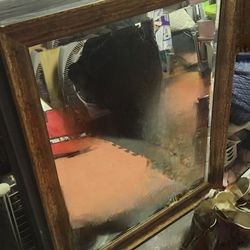 Wooden Beveled Mirror 36x 29